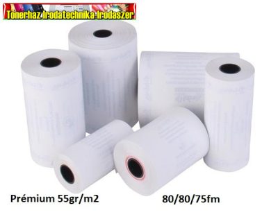 Victoria Thermo tekercs Prémium 55gr /m2 80mmx75fmx12mm hőpapír BPA mentes (thermo szalag) 30db/dob(80/80,80x80) 