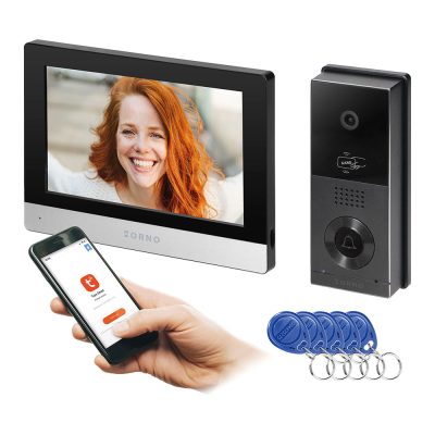 OR-VID-MA-1079/B 2 vezetékes videokaputelefon szett, Full HD, 8″, SD, Mifare, Wi-Fi