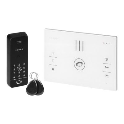 OR-DOM-BA-933W 2 vezetékes 1 lakásos kaputelefon szett, RFID, kódzár