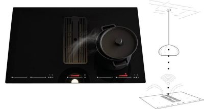 SIRIUS - S-DDH6 AUTOMATIC elszívó indukciós főzőlappal, fekete SENSE lámpával