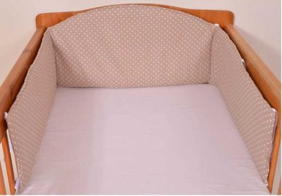 Íves fejvédő kiságyba 200 x 25 cm – bézs