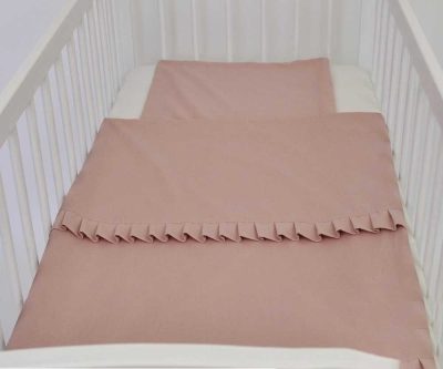 Fodros baba ágyneműhuzat – vintage rózsaszín