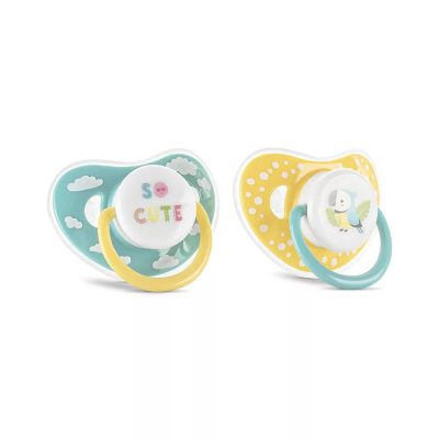 Baby Care cumi kupakkal 2 db 6M+ Yellow/Blue