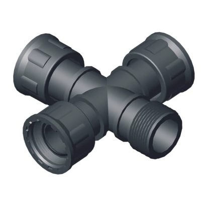 Szelepkötő kereszt idom 1" hollandi x 1" hollandi x 1" hollandi x 1" KM