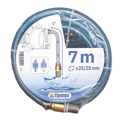 Elpumps 1" Szívótömlő szűrőkosárral 7m