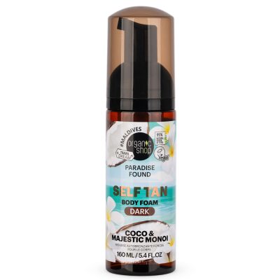 Organic Shop barnító hab kókusszal és monoival, sötét, 160 ml