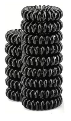 Hair Power csavart szilikon hajgumi, fekete, 1 db