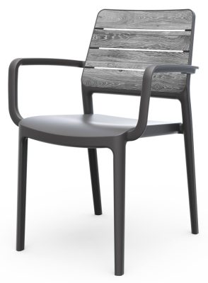 Keter DECO PORTO kerti szék karfával – Storm Grey / grafit