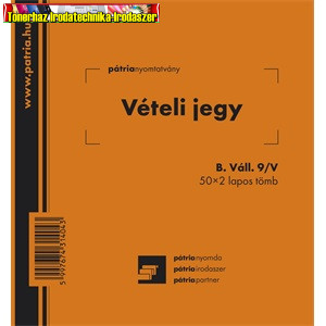 Vételi jegy 50x2 lapos tömb 140x140 mm B.VALL.9/V