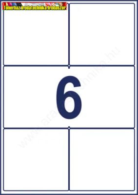 Rayfilm Univerzális címke (etikett) 99,1x93,1 mm 6címke/lap 100lap/dob (R0ECO 0821A)