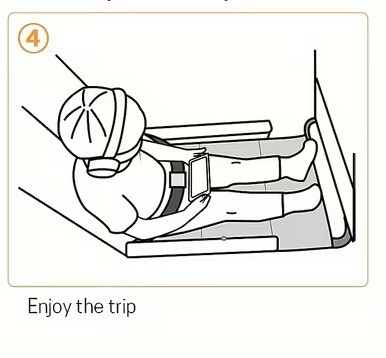 Baba fedélzeti ágy és lábtartó, fekete