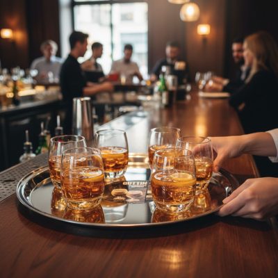 BarMaster Kerek Inox Tálca 40 cm – 2 cm Magas Perem