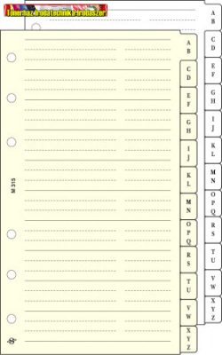 SATURNUS S315 Kalendárium betét, telefonregiszter S chamois