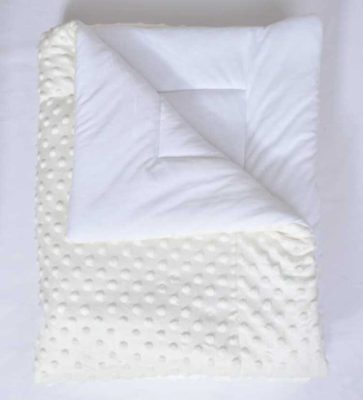 Minky baba paplan ekrü – fehér színben 70 cm x 100 cm