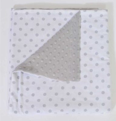 Minky nyári babapléd – K81 – szürke – 75 cm x 100 cm