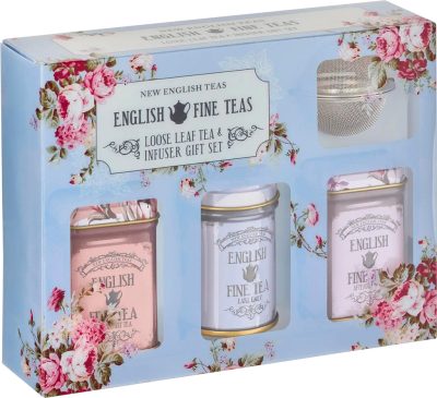 NET "Vintage Floral" Mini szálas tea válogatás 70g + tea szűrő