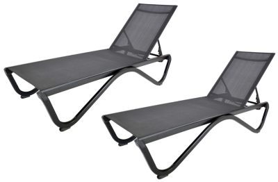 Rojaplast ZWL-515 DUO alumínium napozóágy szett – fekete (2 db)