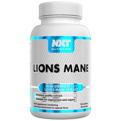 LIONS MANE - Süngomba Kivonat - Agyserkentés & Emésztőrendszer Támogatás - 60 Kapszula - NXT