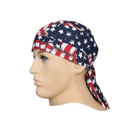 Hegesztő fejkendő Weldas 23-3604 égésálló USA-zászlós pamut