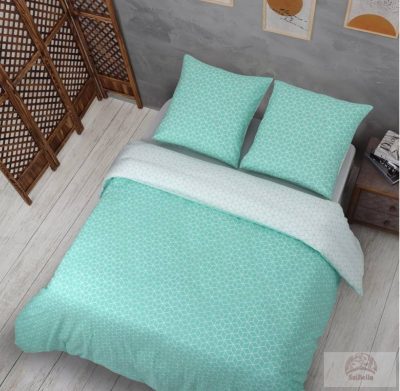 Vency Home Ranforce / fehér-türkiz