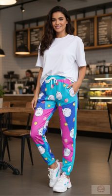 MOLANG & PIU PIU – „SWEET TREATS” kék-fehér jogger