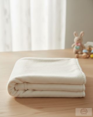 „Pihe-puha Ölelés” – Extra Puha Prémium Babatakaró ( 75*100 cm, hófehér)