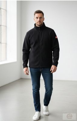 Prémium Cipzáras Polár Felső – Elegáns Fekete. L méret