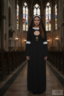 Gótikus Apáca jelmez L méret. 