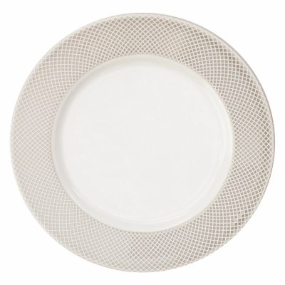Lapostányér 23 cm, bézs peremmel, NORWICH – VERLO, 