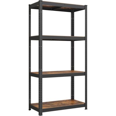 Álló polc, könyvespolc, tárolópolc 40 × 80 × 160 cm, barna/fekete