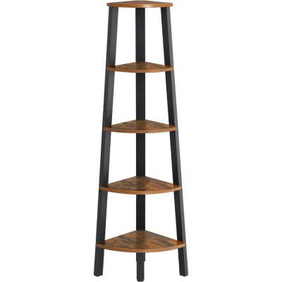 Sarokpolc, 5 szintes létras könyvespolc, tároló állvány 34,2 x 34,2 x 158,8 cm