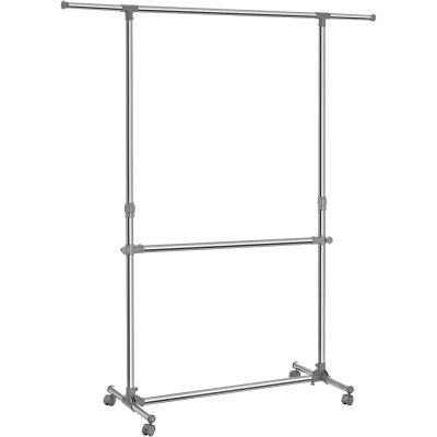 Ruhatartó állvány állítható magasságú, szobainas görgőkkel