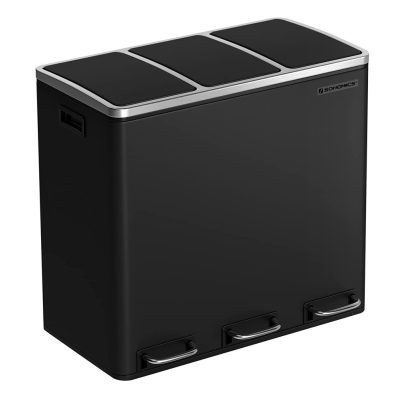 54l pedálos szemetes, konyhai szemetesláda, puhán záró fedél, csúszásgátló alap