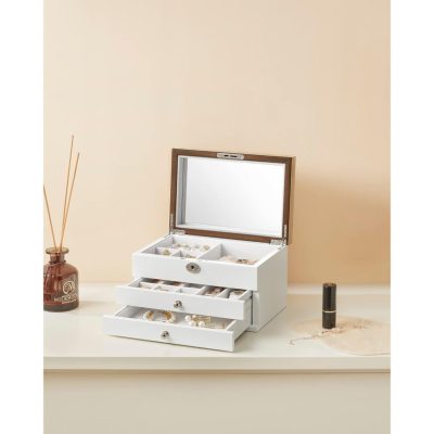 3 szintes ékszerszervező tárolódoboz 17 x 25 x 15 cm