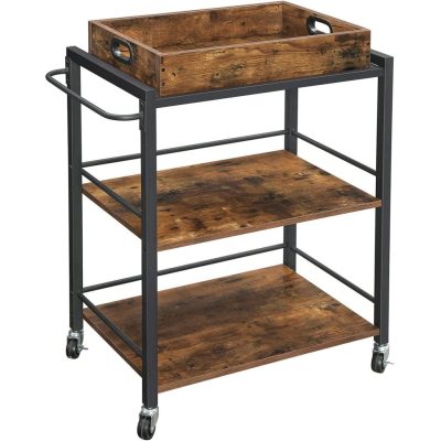 Zsúrkocsi, tálalókocsi levehető tálcával 65 x 40 x 86 cm