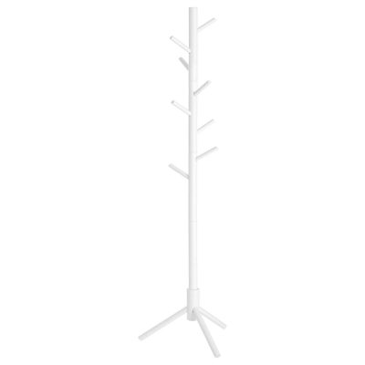 Álló fogas, tömörfa kabáttartó 3 magassági opcióval, fehér