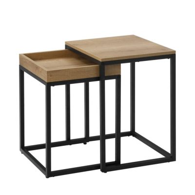 2 db-os egymásba rakható asztal, éjjeliszekrény