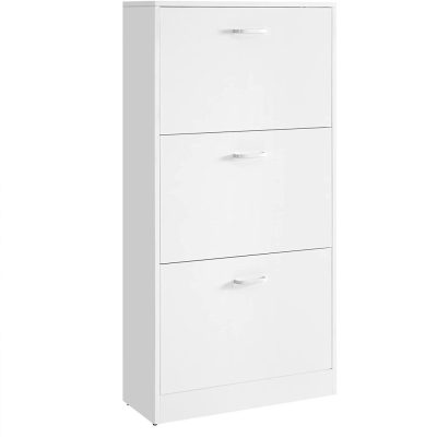 Cipősszekrény 3 szintes 60x120x24 cm, fehér