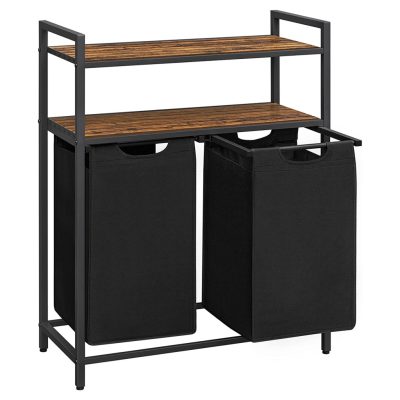 Szennyestartó, szennyeskosár, 46l, rusztikus barna