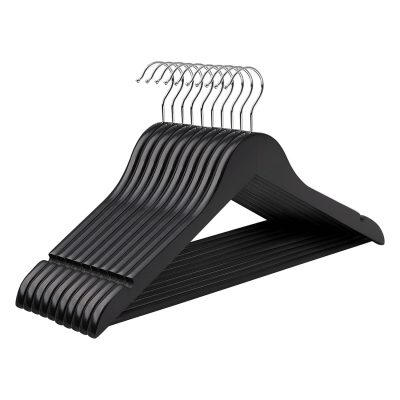 Vállfák, ruhaakasztók,10 db-os, fekete és ezüst