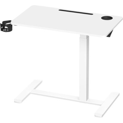 VASAGLE gurulós oldalasztal, mobil állóasztal, 80x45 cm, fehér