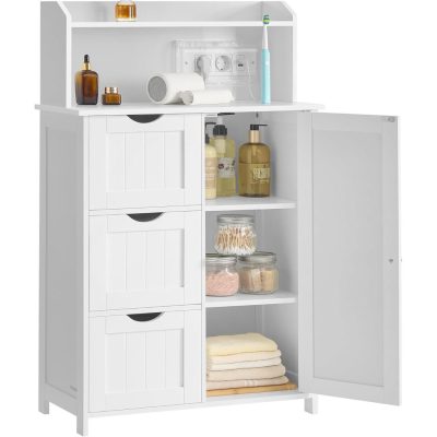 VASAGLE fürdőszobaszekrény, 30 x 60 x 100 cm, felhőfehér