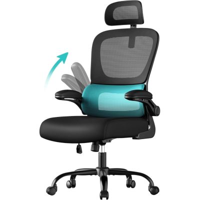 Irodai szék, ergonomikus hálós íróasztalszék, fekete