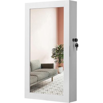 Zárható ékszerszekrény tükörrel, falra szerelhető