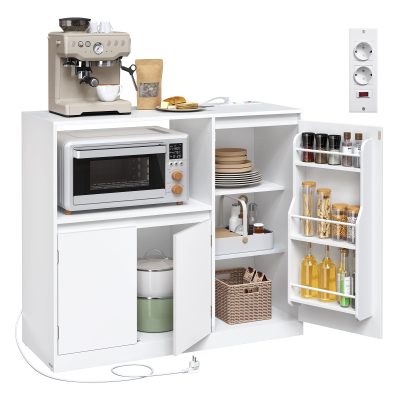 Konyhai tárolószekrény, 3 ajtóval, felhőfehér színben