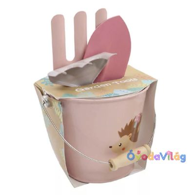 Kerti szerszámok vödörrel (rózsaszín)