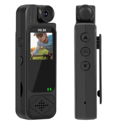 Forgatható testkamera csiptethetős 1080P képernyő Éjjellátás és mozgásérzékelés