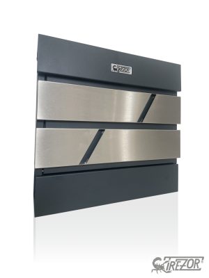 Trezor Postaláda Fence Design IV. Antracit+szálcsiszolt dekor