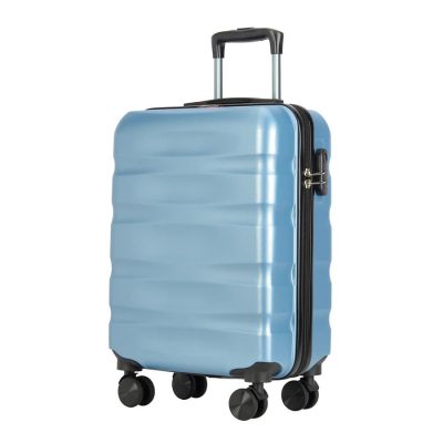 Bontour Wave S Jégkék Ryanair 55x40x20 bőrönd, kabinbőrönd