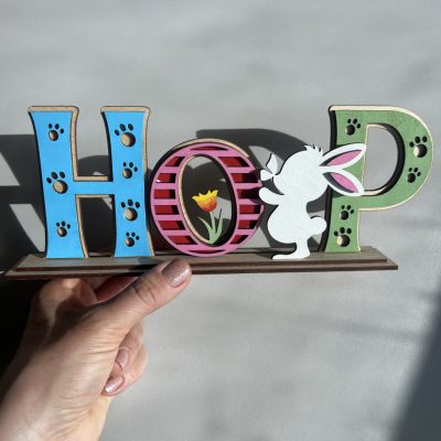 HOP nyuszis asztali dekor